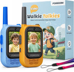FOREDOM Radio de Video Recargable: Walkie Talkies para Niños, Alcance Largo para Niños y Niñas
