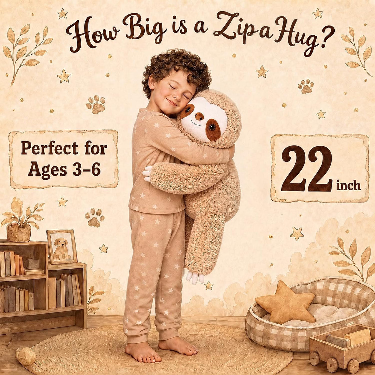 gnomantic Perezoso de Peluche Ponderado, Almohada de Peluche para Niños