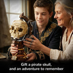Juego de construcción de globo de calavera pirata, 1136 piezas, kit de