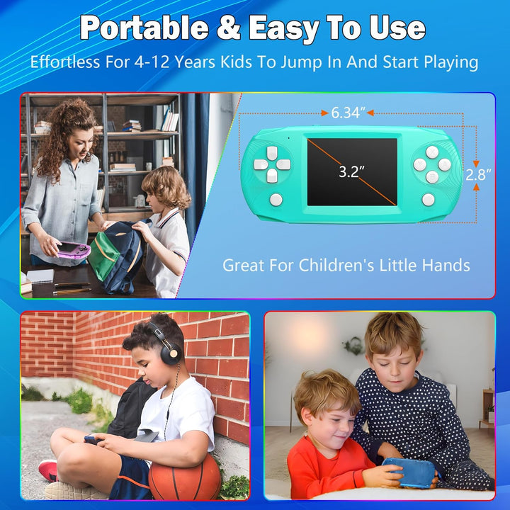 Great Boy Juegos de mano de 32 bits para niños con 139 videojuegos,...