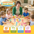Juguetes fidget de succión para niños: Pack de 21 juguetes sensoriales elásticos