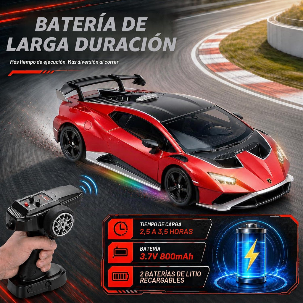 YESHIN 1:24 Lamborghini Huracan RC Drifting Car Rojo, Lamborghini Coche de