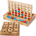 Tic Tac Toe y juego de mesas 4 en una fila, línea clásica de tablero para sala de estar, decoración de mesa rústica y uso como parte superior de juego de madera para decoración de habitación