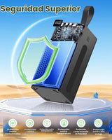 Relliphent Cargador portátil de 70000 mAh, cargador portátil de 30...
