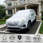 Funda acolchada para la mitad del coche, protector contra el sol y el sol