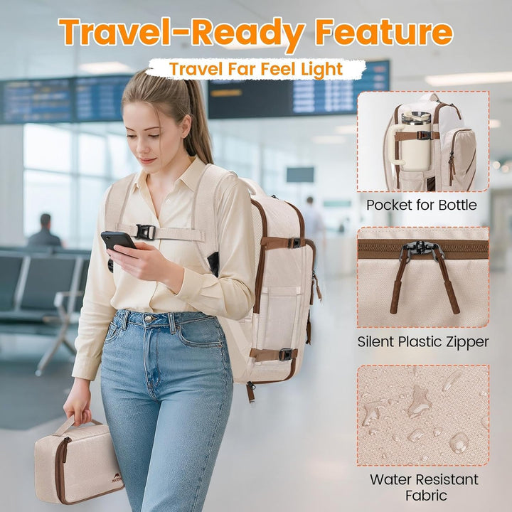 MATEIN Mochila de viaje para mujer, bolsa de transporte ligera para...