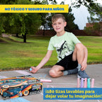JOYIN Juego de 180 tizas lavables para acera en 20 colores, no tóxicas, jumbo, para juegos de arte al aire libre, pintura en pizarra, pizarra y parque infantil