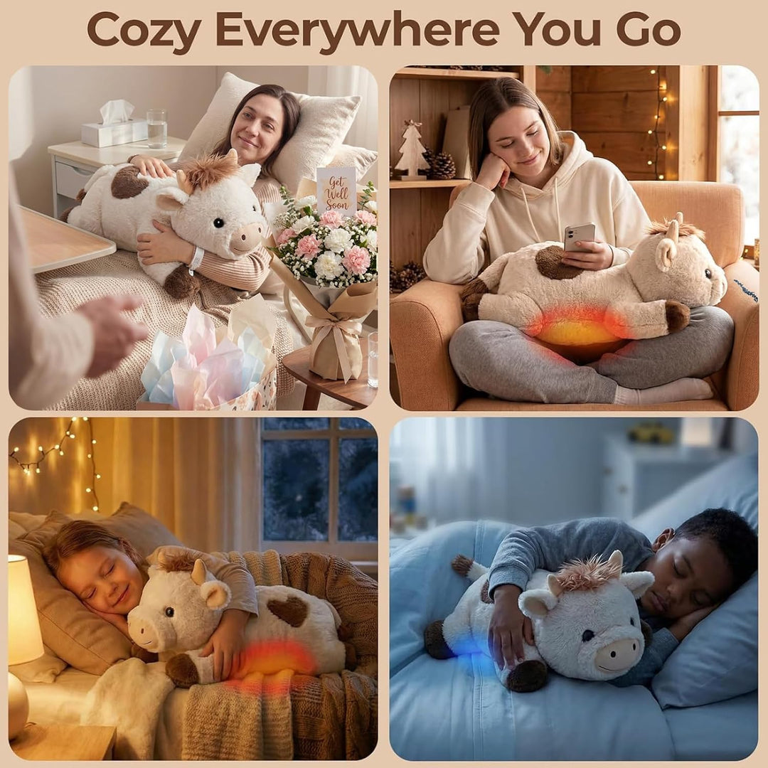 Mewaii - Animales de peluche ponderados con almohada calefactable m...