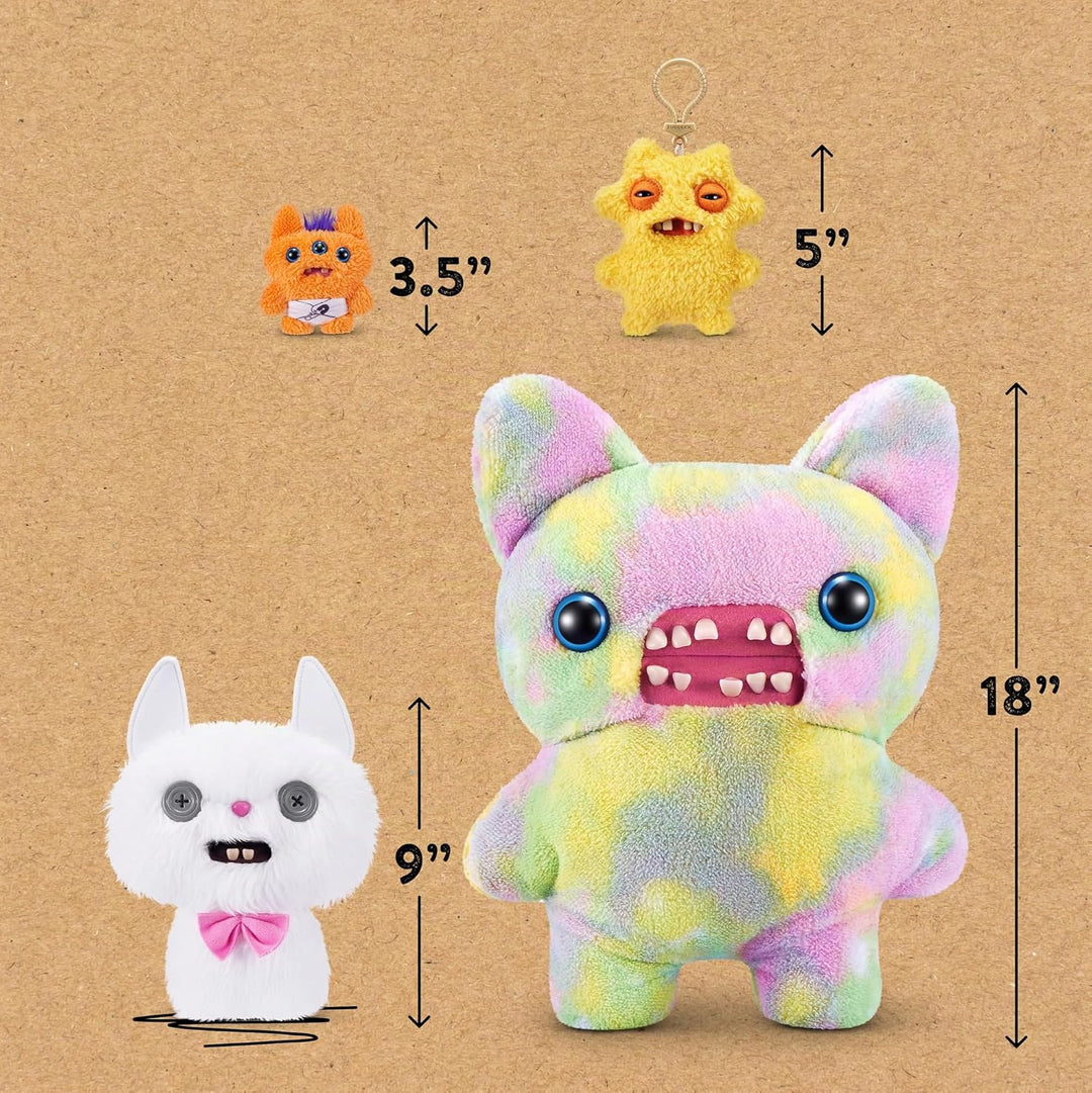 Fuggler Alley Cats juguete de peluche de 9 pulgadas (Cheezee) blanc...
