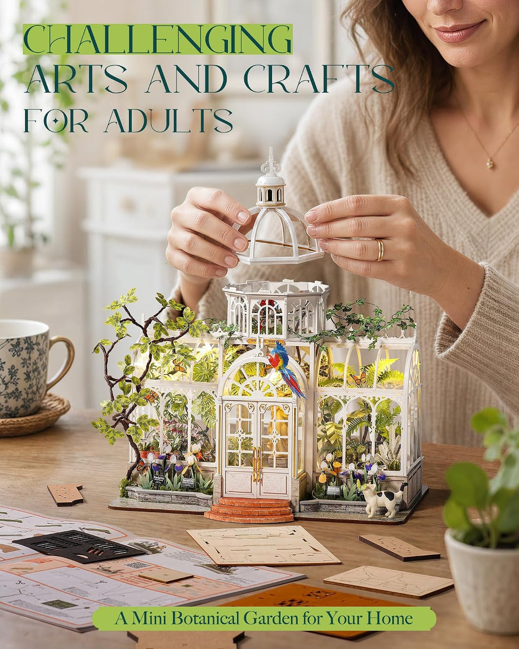 Rolife Kits de invernadero miniatura DIY para adultos - Oasis de Oxígeno