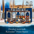 Lámpara LEGO Harry Potter Estandarte de la Casa Ravenclaw Kit de Construcción 76411-Decoración de Pared 3D de Habitación de Harry Potter, Excelente Set de Regalo para Niños y Niñas, Sala Común del Castillo de