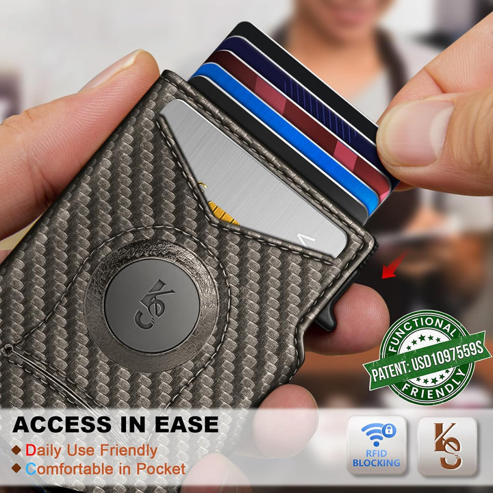KEMISANT Billetera Airtag para hombre, delgada con bolsillo frontal...