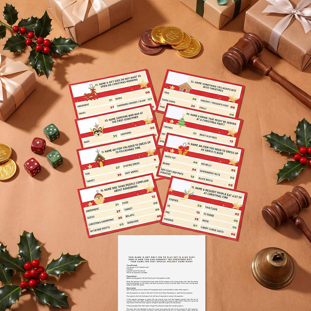 Syhood Juego de cartas navideño con 2 zumbadores de respuesta
