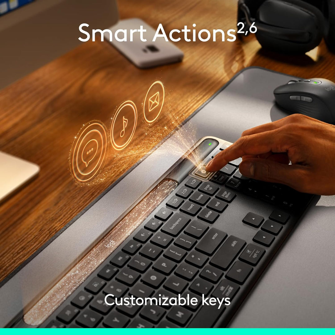 Logitech Signature Slim Solar+ Teclado Bluetooth inalámbrico K980,...