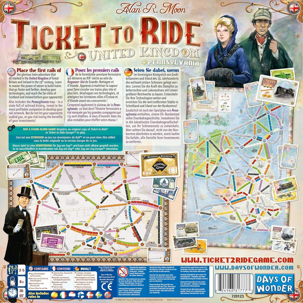Ticket To Ride Colección Mapas Volumen 5: Juego de Mesa Reino Unido