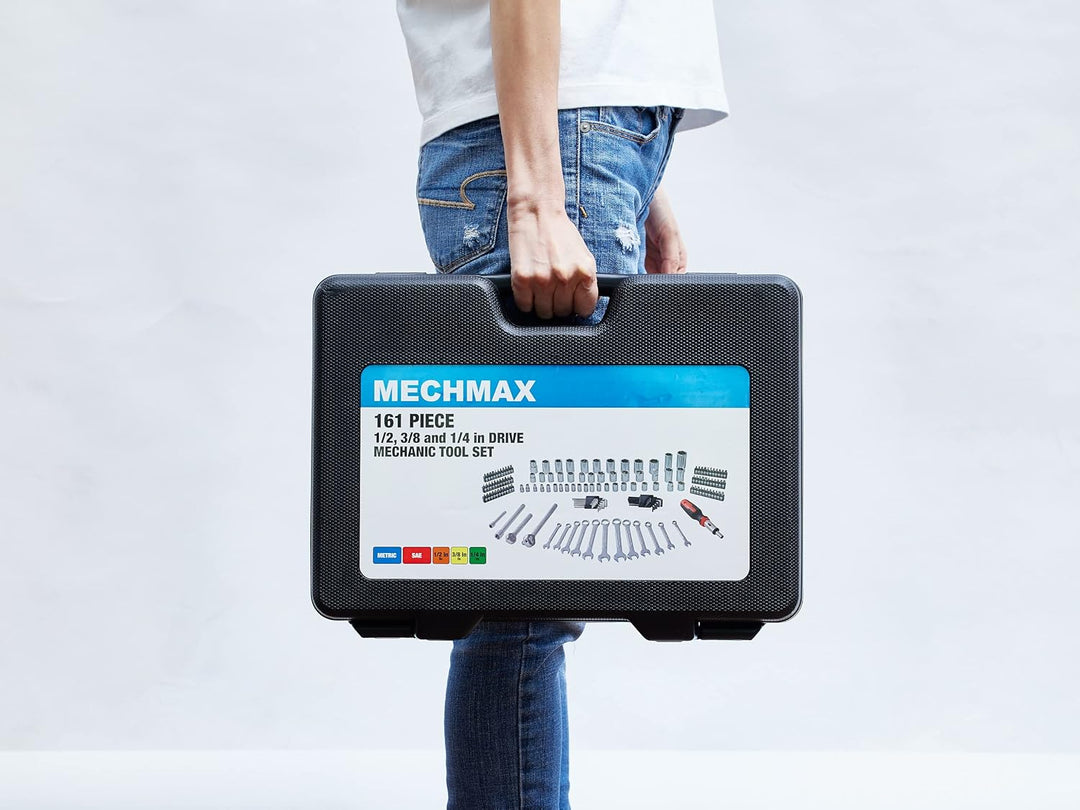 MECHMAX Juego de herramientas Master Mechanics de 161 piezas y kit...