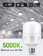 Lámpara L LOHAS LED Bombillas superbrillantes, bombilla LED de garaje E26 de alto