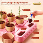 Mini kit de cultivo de plantas de invernadero para niños con sistema de riego por goteo, casa de observación de plantas transparente, herramientas completas de jardinería, juguete educativo de