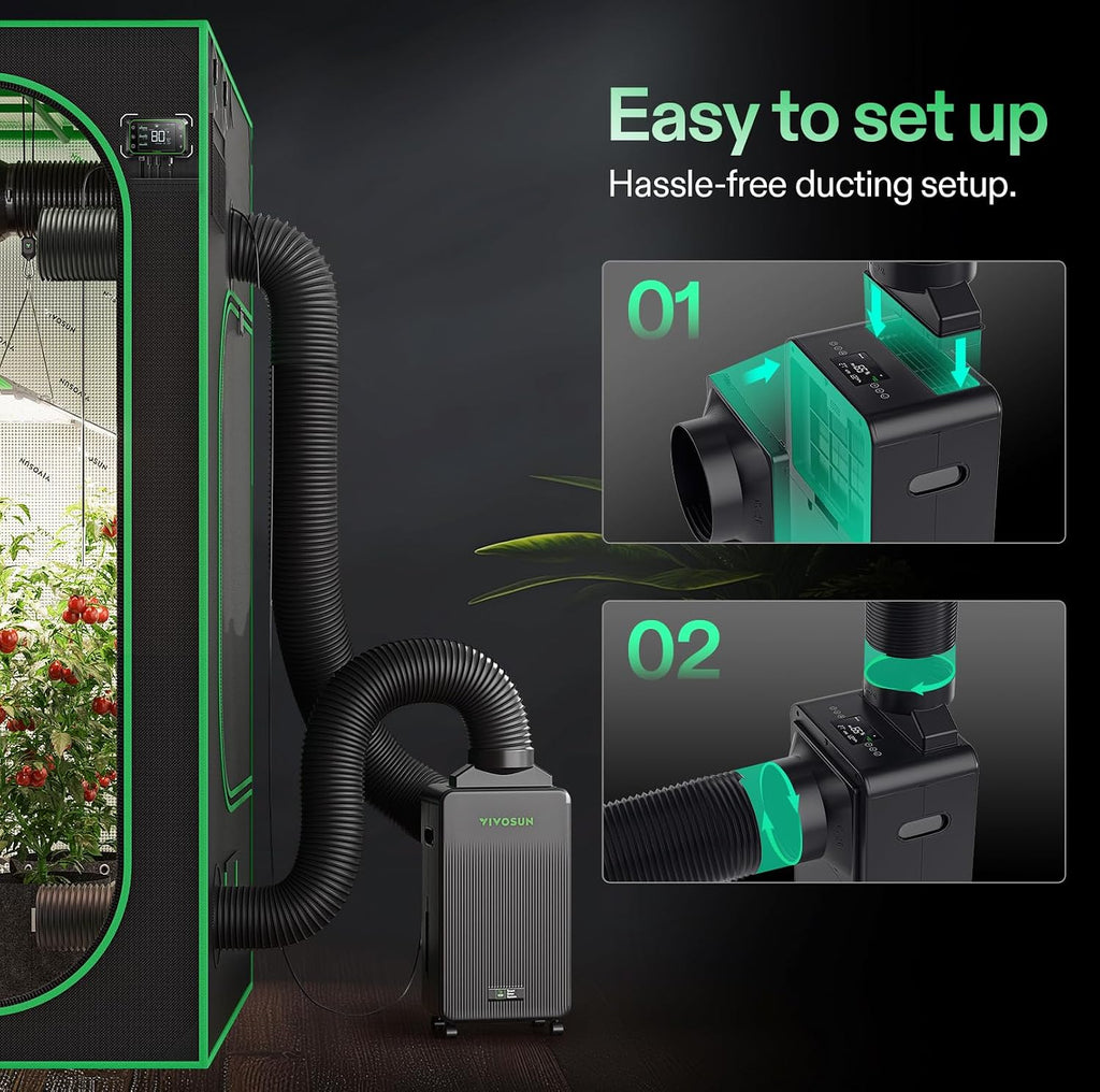 VIVOSUN Deshumidificador inteligente AeroDrain D12 de hasta 12L/día para