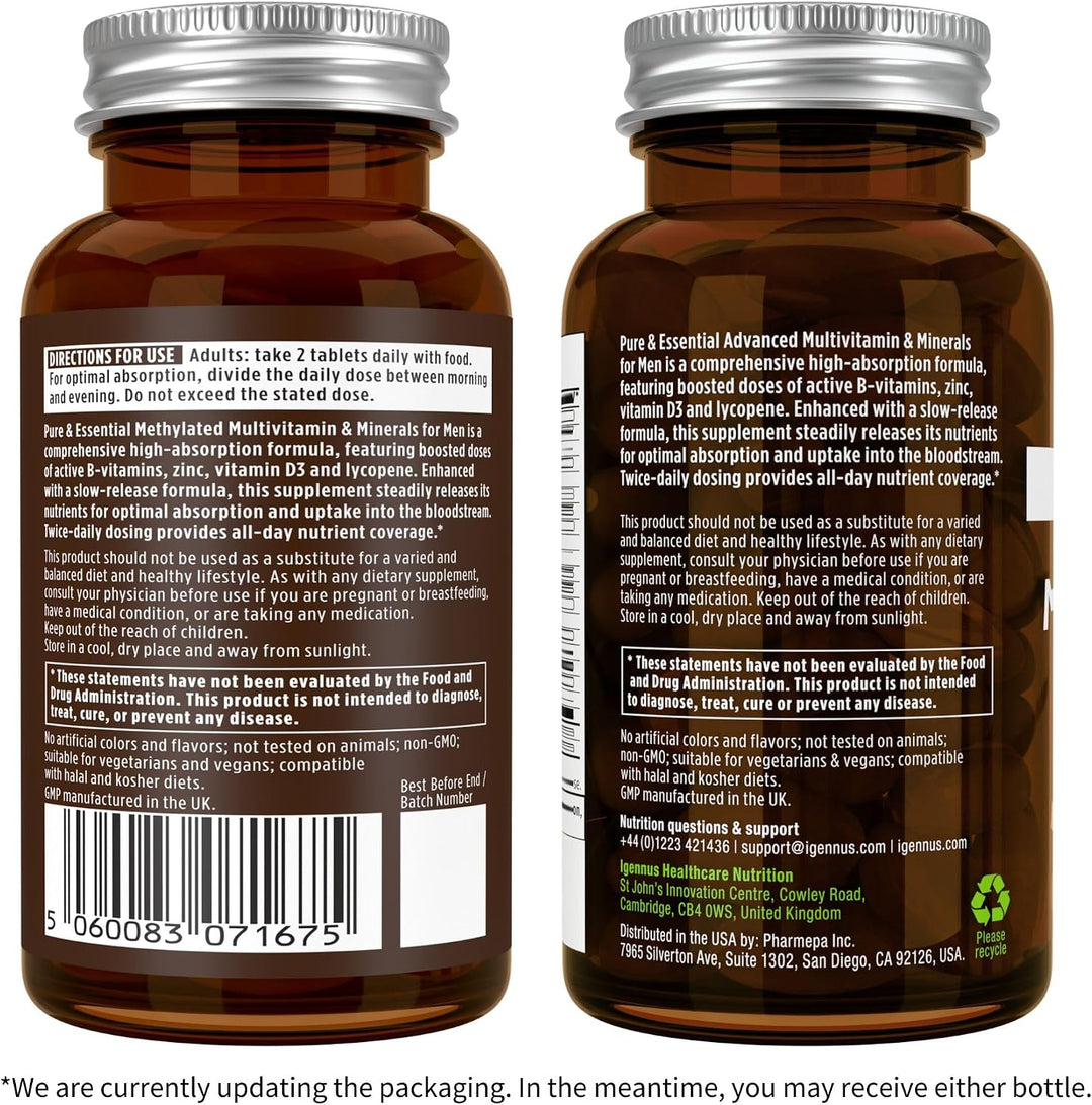 Neurobalance + multivitamínico y minerales para hombres paquete veg...