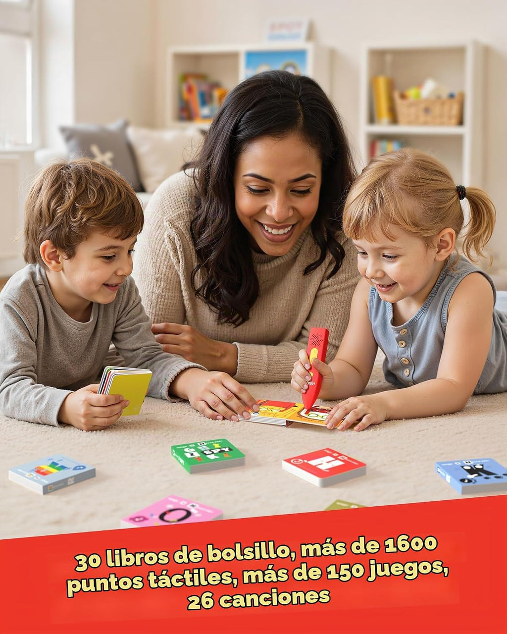 KOKODI Juego de 30 libros pequeños, 30 libros de audio interactivos, libros de sonido para niños, juguetes electrónicos de aprendizaje para niños y niñas, 30 libros de palma enfocados en mini libros de tablero para aprendizaje educativo de libros de bloqu