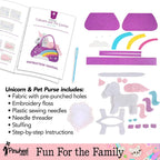 Kit de costura de flores de origami y unicornio para bolsos, juego de artes creativas y manualidades para niños a partir de 6 años, incluye 100 hojas de origami, accesorios decorativos