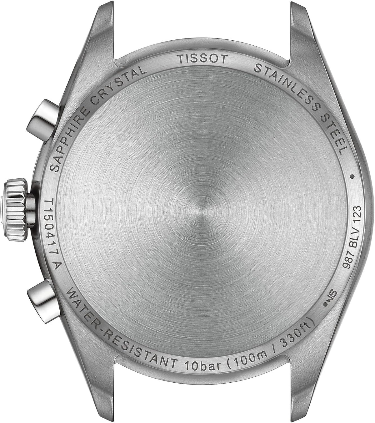 Tissot PR 100, cronógrafo de cuarzo suizo, 1.575 in, esfera azul, reloj para hombre
