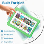 Contixo Paquete de tableta Android Kids de 10 pulgadas, 32 GB, con aplicaciones educativas épicas y Lingokids, controles parentales, funda a prueba de niños con soporte y lápiz capacitivo, auriculares y bolsa de funda, color verde