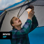 Lámpara Nite Ize Radiant Revolve - Linterna solar recargable y solar, luz solar de alta calidad para accesorios de camping y equipo de mochilero, diseño resistente a la intemperie con cuerpo giratorio de 360