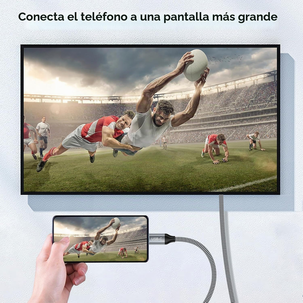 Cable USB C a HDMI 2.1, 6 pies, 8K a 60 Hz 4K a 120 Hz, Thunderbolt 4/5 a HDMI, tipo C compatible con MacBook Pro M4, M3, iPad, iPhone 16Pro, HDCP 2.3 y HDR10, 48 Gbps