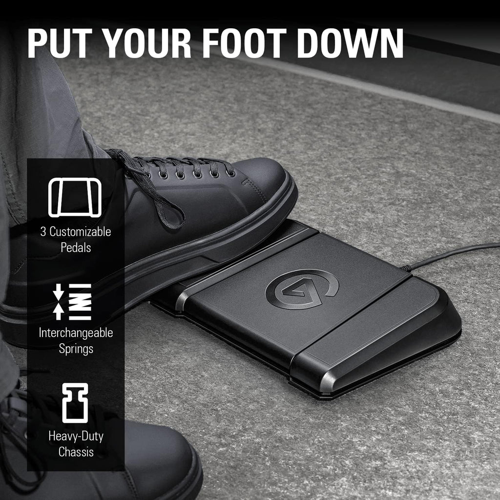 Elgato Stream Deck Pedal, 3 interruptores de pedal macro manos libres