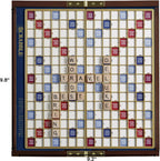 WS Game Company Scrabble Deluxe Travel Edition Portable Wood Board Game Set