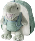 Moonkie Hug & Go - Mochila de dinosaurio para niños, bolsa de felpa suave con juguete para llevar para niños de 2 a 4 años, ideal para guardería, viajes y regalos de cumpleaños