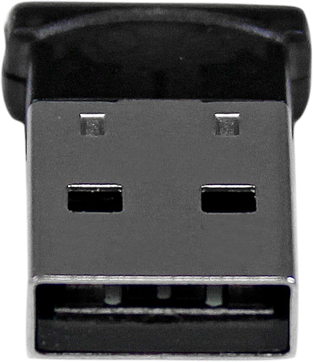 StarTech.com Adaptador Bluetooth - Mini adaptador USB Bluetooth 4.0 - Dongle Bluetooth inalámbrico de 164.0 ft/165 pies - listo inteligente LE+EDR (USBBT1EDR4), negro