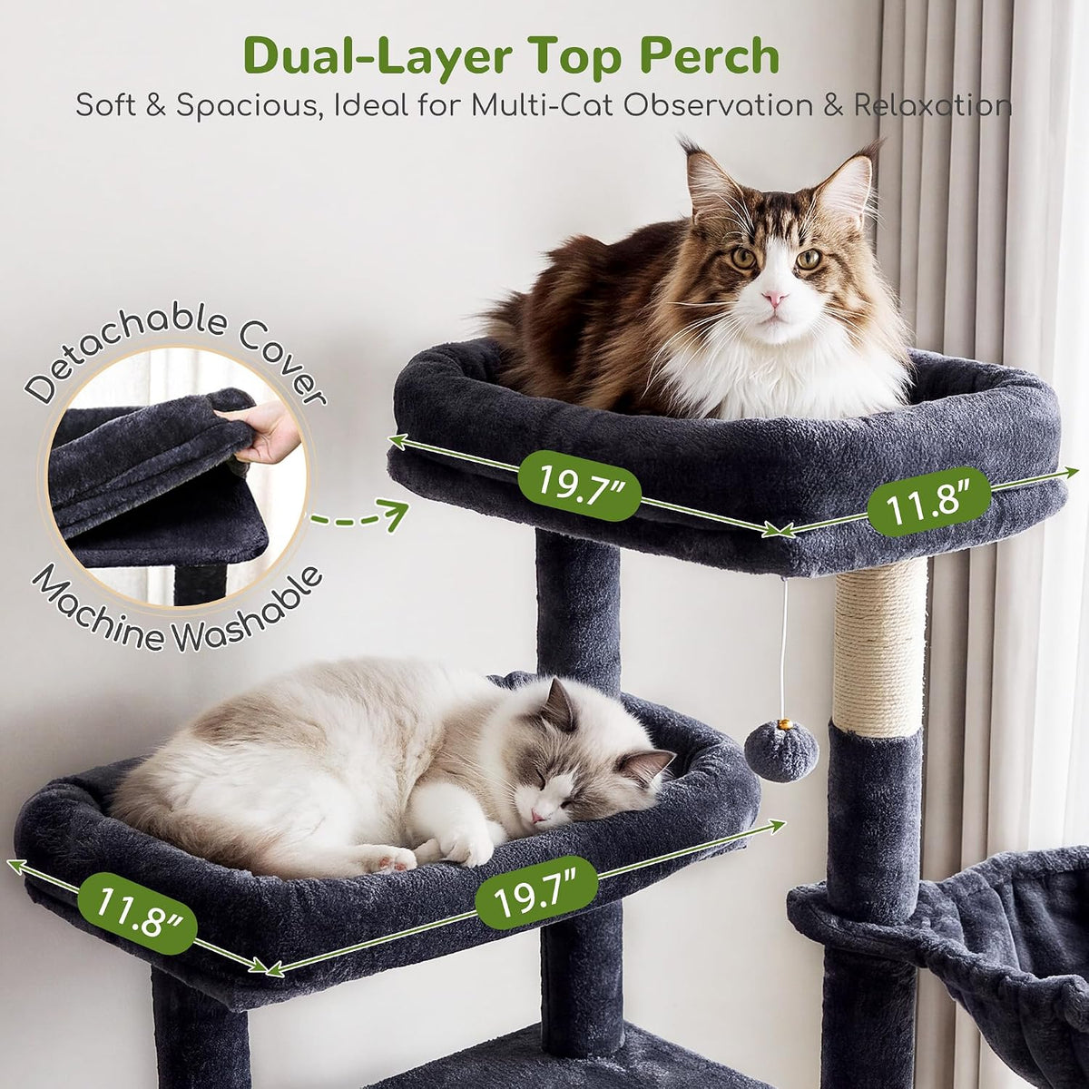 Globlazer Árbol para gatos Maine Coon extragrande de 83 pulgadas, F83J