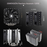 Enfriador de CPU Thermalright Peerless Assassin 120 SE, 6 tubos de...