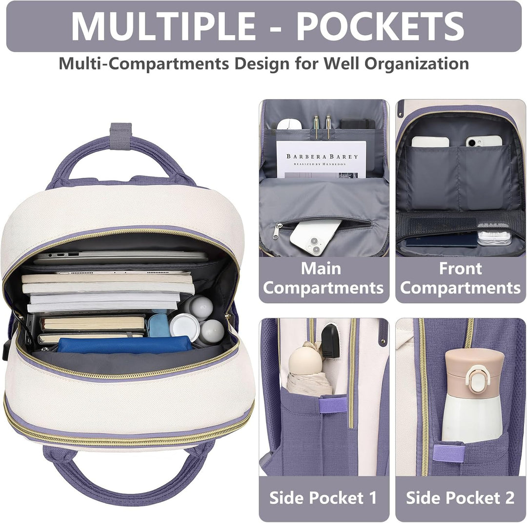 Mochila para laptop para mujer, bolsa de trabajo, mochila de viaje...