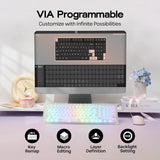 KiiBoom Phantom98 Lite 96% Teclado mecánico inalámbrico para juegos...