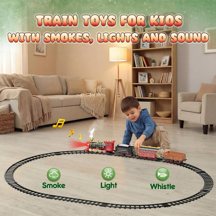 Hot Bee Juego de tren \u2013 Juguetes de tren para niños con humo,...