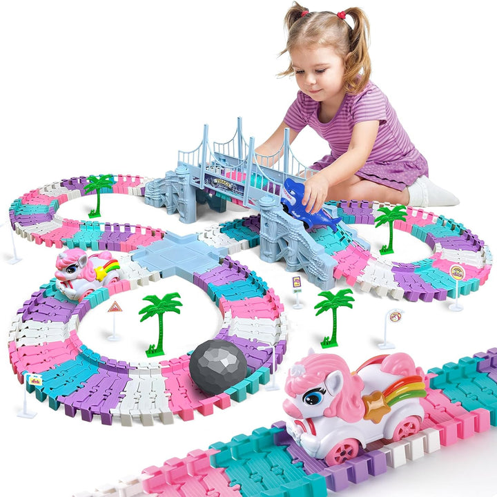 Juguetes de Coches para Niños de 4-6 años, Pista de Carreras de 194...