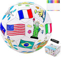 INPODAK Colorea tu propia pelota de fútbol, regalos de fútbol para niñas y