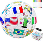 INPODAK Colorea tu propia pelota de fútbol, regalos de fútbol para niñas y