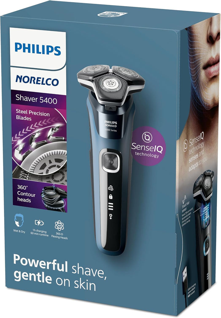 Philips Norelco Shaver 5400, afeitadora recargable en seco y húmedo...