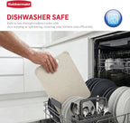 Rubbermaid Juego de tablas de cortar reversibles de fibra de trigo de 3 piezas, tablas de cortar para cocina, aptas para lavavajillas, esquinas antideslizantes, ligeras y fáciles de almacenar, tabla