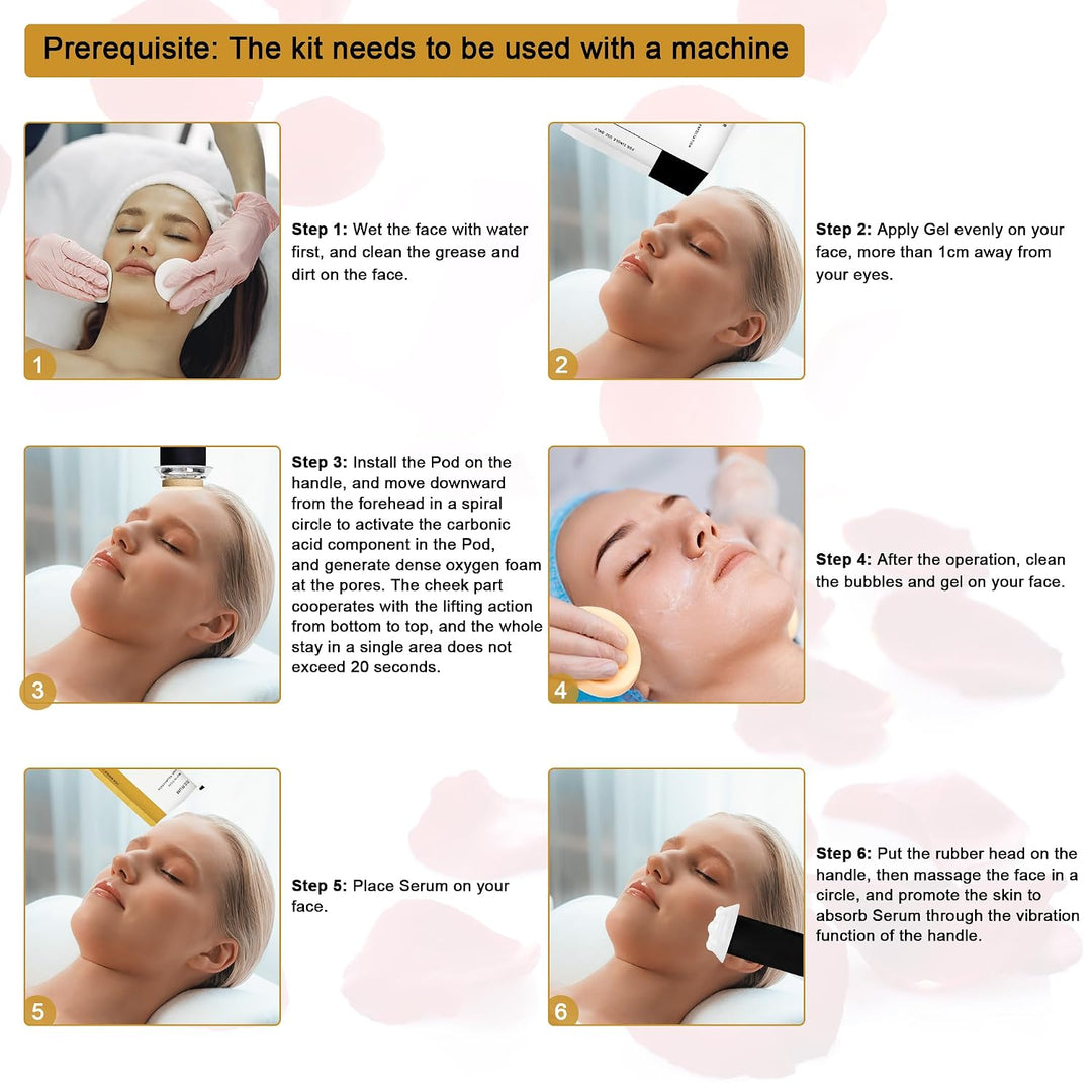 Elitzia Kit facial de CO\u2082 - 6 juegos\/caja para máquina facial...