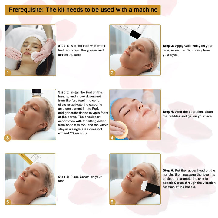Elitzia Kit facial de CO\u2082 - 6 juegos\/caja para máquina facial...