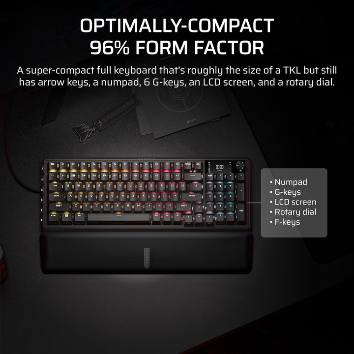 Corsair Vanguard PRO 96 Teclado Mecánico Magnético de Juegos con Ef...