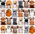 Mini animales de peluche a granel, paquete de 24 llaveros de peluche de 5