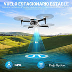 Drone GPS con cámara para adultos, Drones GPS 2K HD con retorno automático, sígueme, vuelo circular, vuelo de punto de referencia, flujo óptico, motor sin escobillas, transmisión 5G plegable FPV
