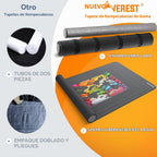 Newverest Tapete Enrollable para Rompecabezas, Almohadilla Ahorradora de 55" x 35.5" Guardador Portátil para Hasta 3000 Piezas con Parte Inferior de Goma Antideslizante y Parte Superior de Poliéster +